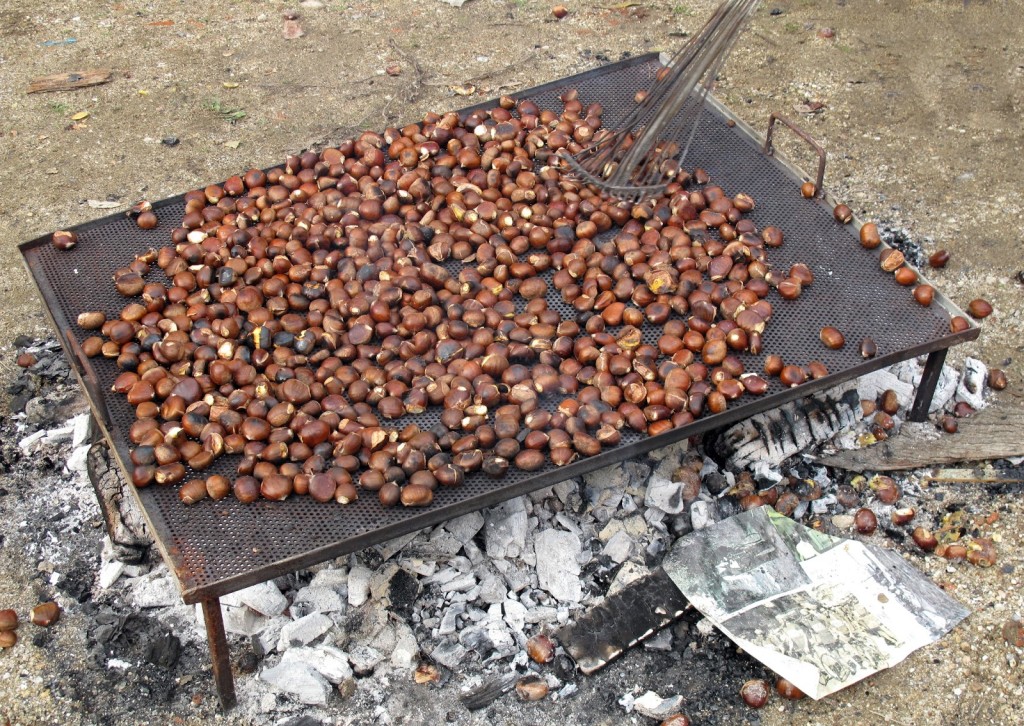 Chapa para asar castañas