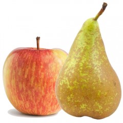 Caja combinada de pera y manzana Fuji de 4 Kg aprox